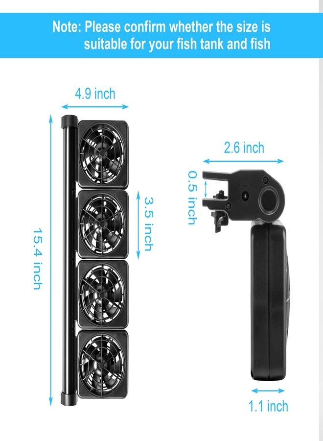 داتو مروحة تبريد حوض السمك DaToo بأربعة مراوح، مع ضمان لمدة عام واحد. - Image 2